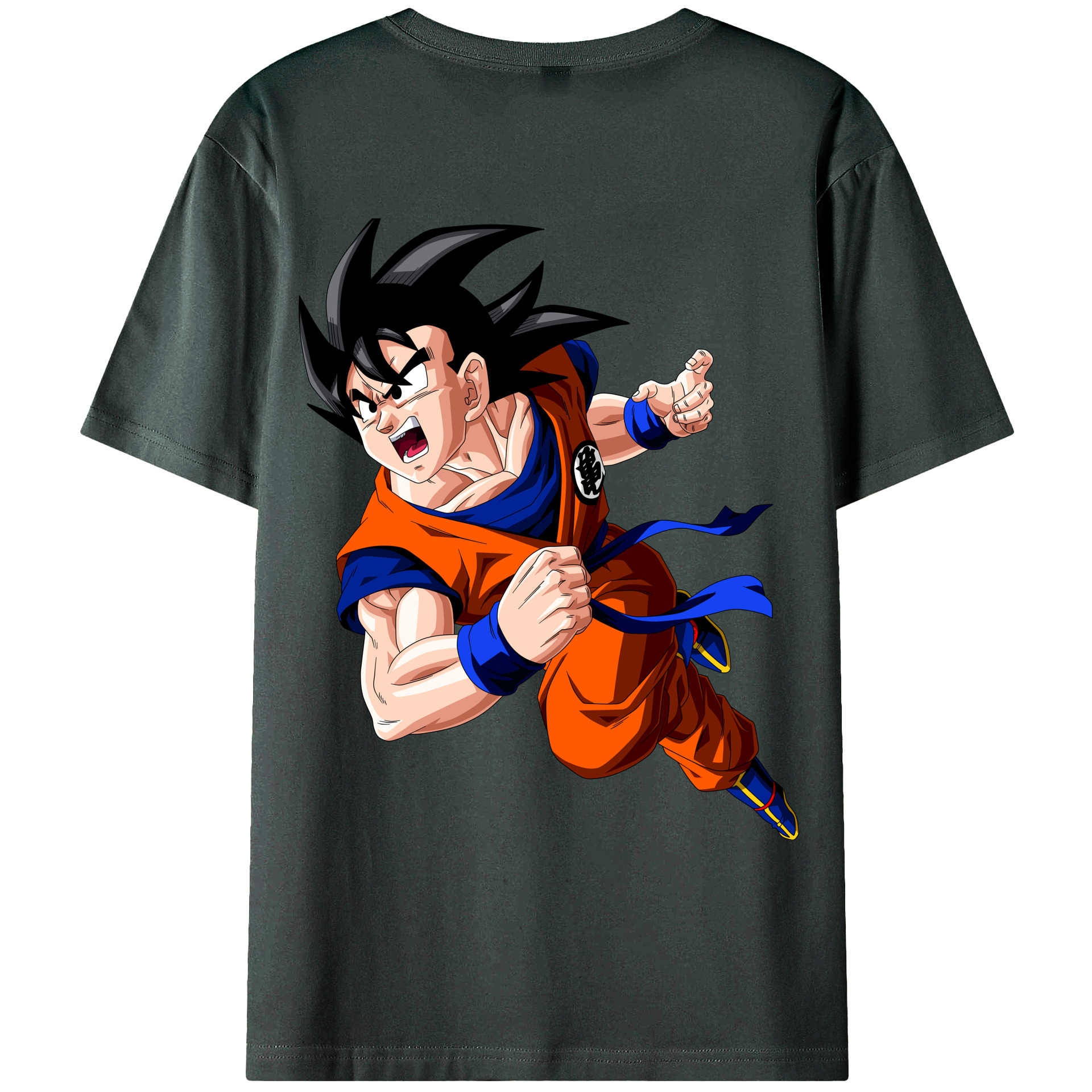 （画像用） ドラゴンボール 孫悟空（そん ごくう）Son Goku カカロット DRAGON BALL Kakarotto 綿100％ メンズ半袖Tシャツ（バックプリント） 通気性